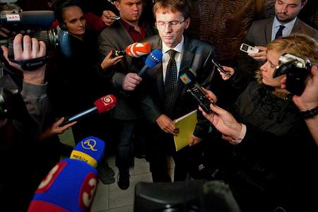 Ľubomír Galko leaves the cabinet.