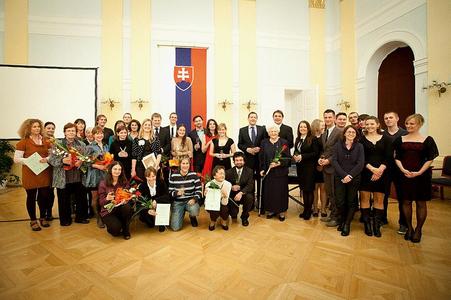 The closing ceremony in Bratislava. 