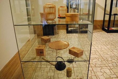 Japanese marquetry and cages.