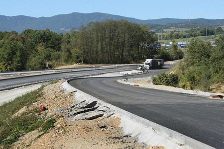 Highway construction continues in Slovakia. 