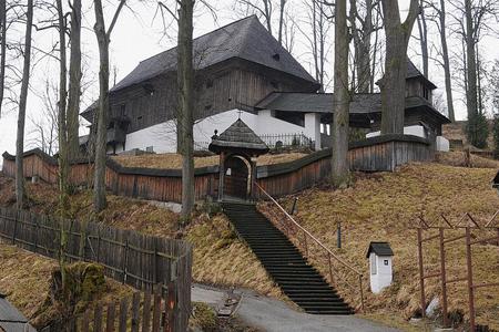 A wooden church in Leštiny is one of the sites on the UNESCO World Heritage List.