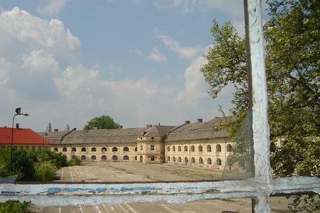 The abandoned square where soldiers once paraded. 