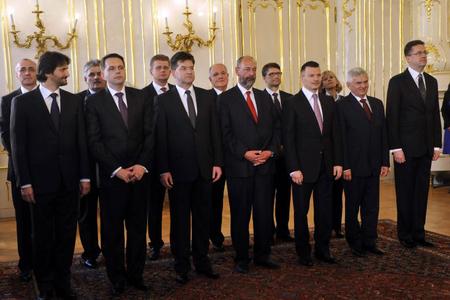 Robert Fico's new cabinet takes office at the Presidential Palace.