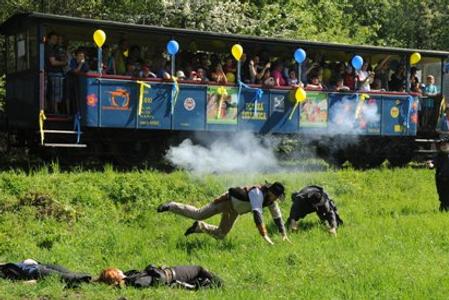 Fake train attack in Košice - Čermeľ. 