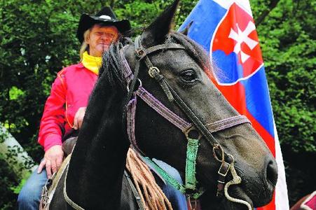 A latter-day Pony Express messenger.