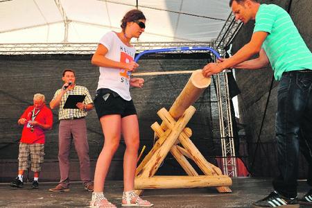 Sawing their way to glory.