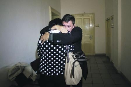 Šimon's parents at the trial.