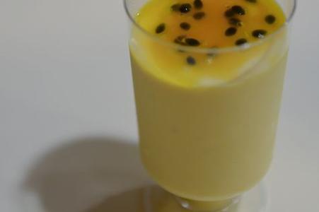 Passion fruit mousse.