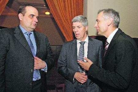 Opposition leaders Frešo, Bugár and Figeľ.