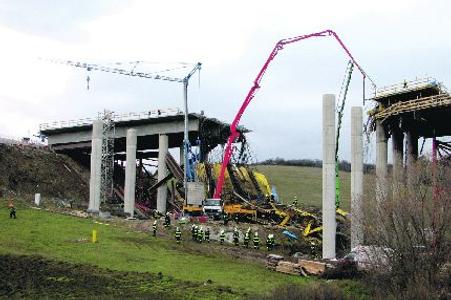 The collapse of a bridge killed four people
