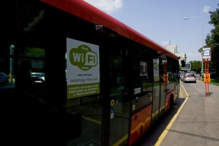 Bus with free internet for passengers.