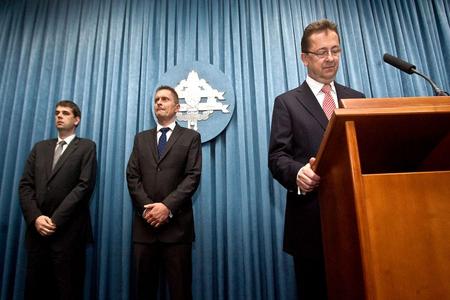 L-r: Robert Tibenský, Ľubomír Skuhra and Martin Glváč.