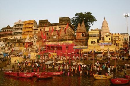 Varanasi, a city on the Ganges River.
