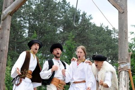 Dramatic moments before the execution of Jánošík. 