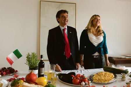 Roberto Martini and his wife Flavia presented Italian cuisine, with a focus on seasonal autumn ingredients.