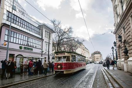 Bratislava’s Christmas tram.