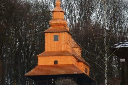 The reconstructed church in Humenné museum.