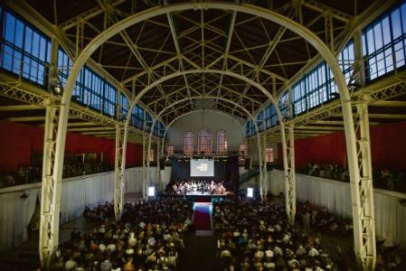 A concert in the Old Market Hall.