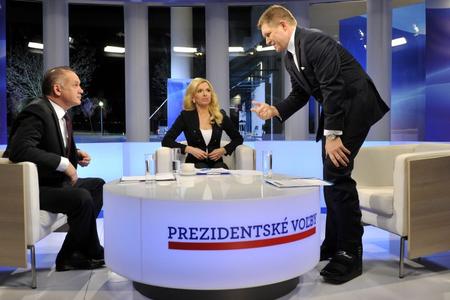 The presidential debate broadcast by private Markíza television on March 25.