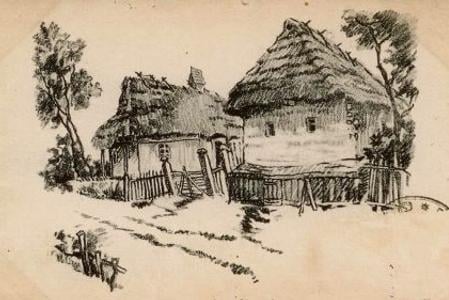Thatched-roof houses, like the two in this picture, are a rare sight these days.