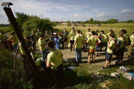 Thousands of volunteers across Slovakia participate in the
Our Town event each year.
