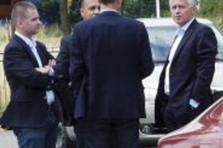 Liberals from NOVA (Martin Chren, Juraj Miškov, Daniel Krajcer and Jozef Kollár, L-R) at the Detva congress
