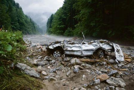 Around 40 cars were damaged or completely destroyed in Vrátna Dolina valley during a torrential rain in 2014.