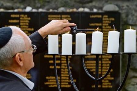 A Holocaust memorial event in Zvolen.