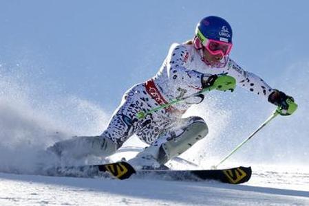 Velez-Zuzulová in the Maribor slalom World Cup event. 