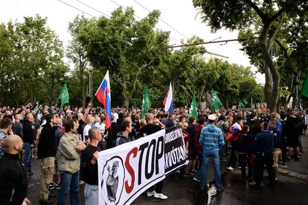 Protest against migrant quotas paralyses downtown Bratislava