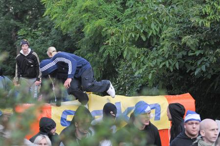 Bratislava anti-migrant protest blocked bicycle race