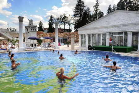 The architecture of the spa in Rajecké Teplice took its inspiration from ancient Greece.
