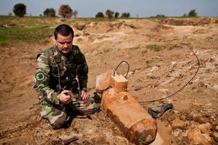 Professionals have to dispose of World War II ammunition.