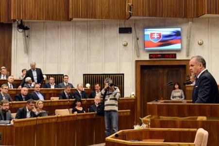 President Kiska in parliament