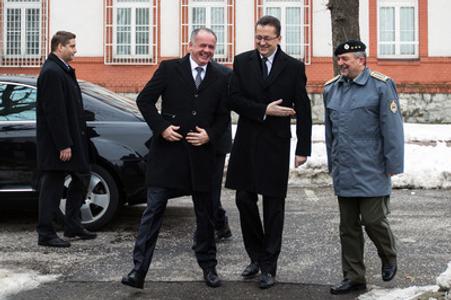 Maxim, Glváč and President Andrej Kiska R-L (illustrative stock photo). 