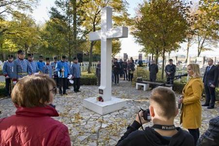 The ceremony commemorating WWI victims, military cemetery Bratislava-Petržalka