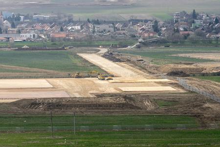 The construction plot as it looked like in late March.