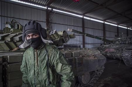 Ukrainian separatists, illustrative stock photo.