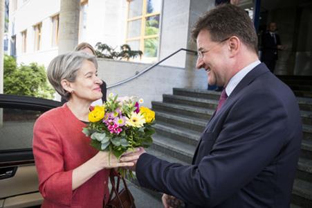 Two potential UN secertary-general candisates: UNESCO head Irina Bokova (L) and Slovak Foreign Minister Miroslav Lajčák.