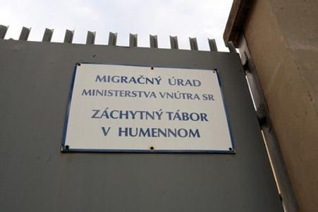 Camp where asylum seekers are accommodated, in Humenné. 
