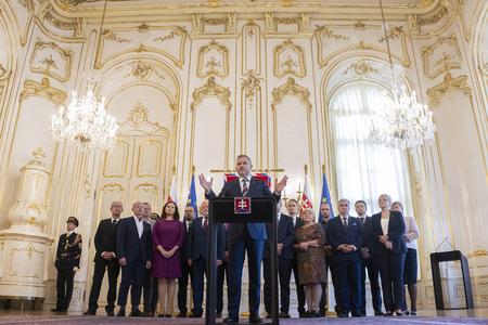 President Peter Pellegrini (fourth from the left) during a meeting with healthcare representatives on Tuesday, October 8, 2024, at the Presidential Palace in Bratislava.