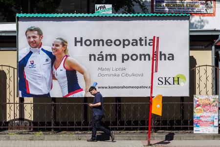 One of the billboards features tennis player Dominika Cibulková.