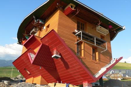 Upside-down house close to the Liptovský Mikuláš