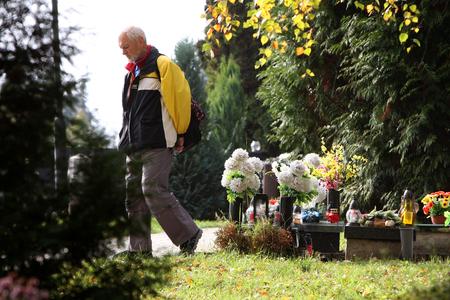 The second year of the climb to the highest cemetery in Slovakia, illustrative stock photo.