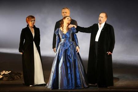 Ch. Gounod. Romeo ad Juliet (
Šlepkovská (Gertrude), Ján Galla (Father Laurent), Eva Hornyáková (Julia), Sergej Tolstov (Capulet) - L-R. 