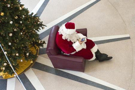 Christmas calls and short messages, illustrative stock photo