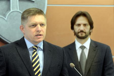 PM Robert Fico (l) and Interior Minister Robert Kaliňák (r)