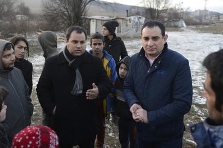 Government Proxy for Roma Community Peter Pollák (right) with Luník IX mayor Marcel Šaňa (left).