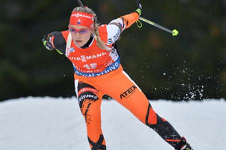 Paulína Fialková runs her race 