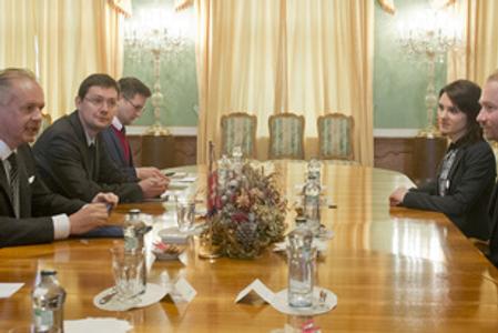 President Andrej Kiska meets Slovak Teachers Initiative representatives. 